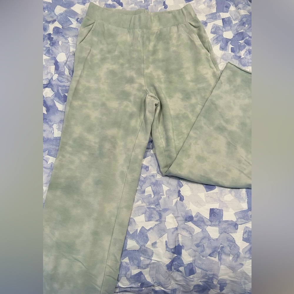 Aerie Mint Green and White Tie Dye Joggers Women Size XS